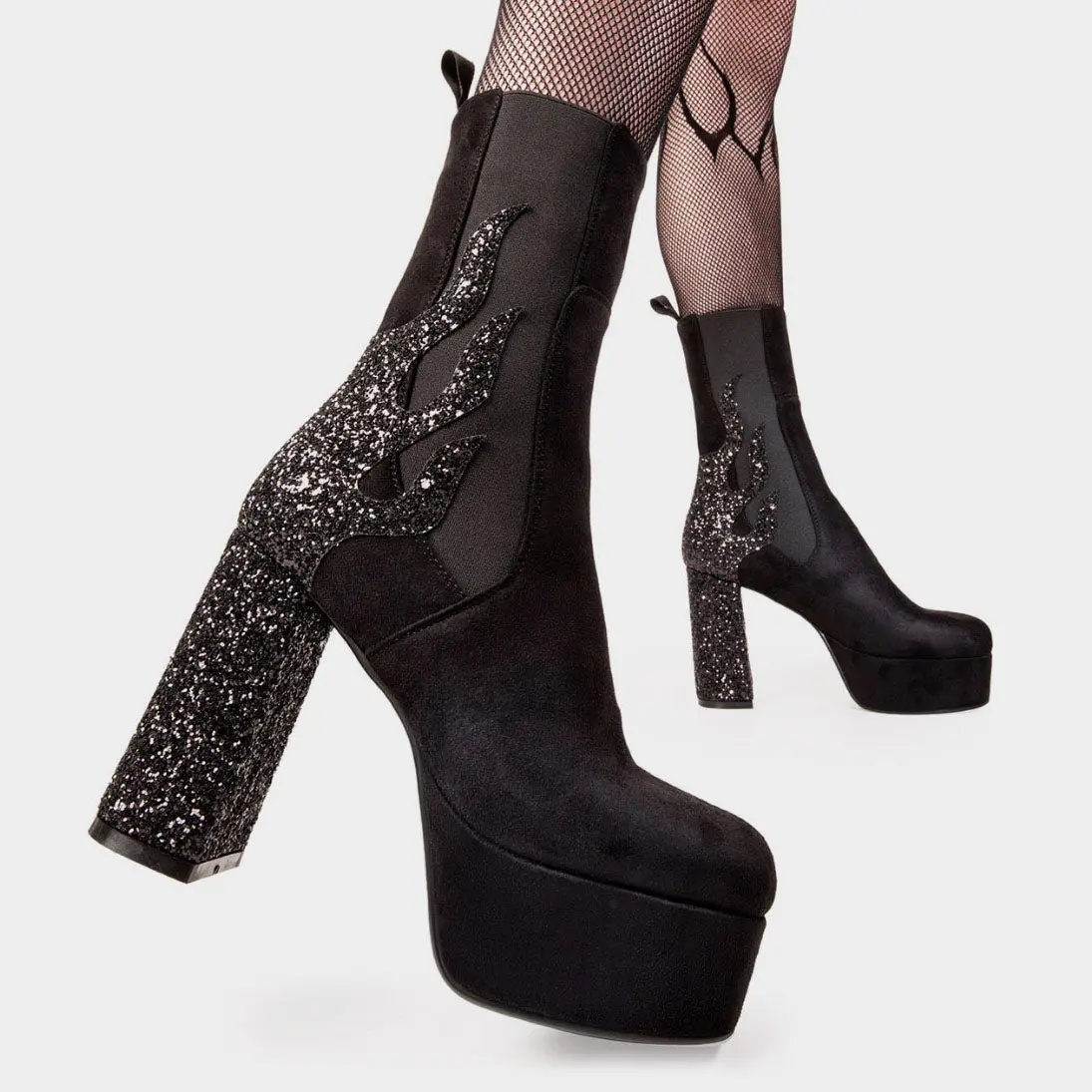 Apparent Lies Platform Calf Boots - Image 4