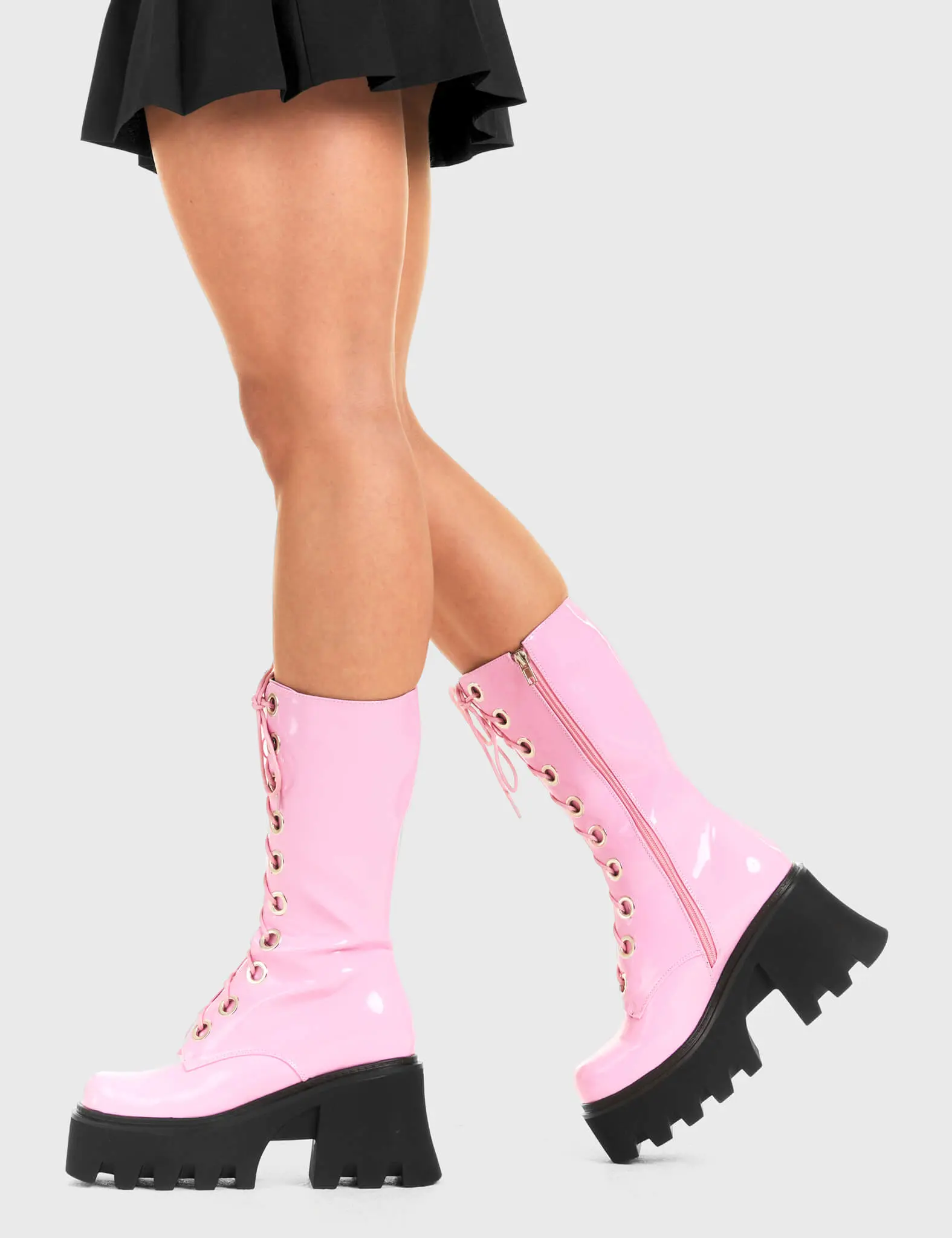 Get Paid Chunky Platform Calf Boots - Image 3