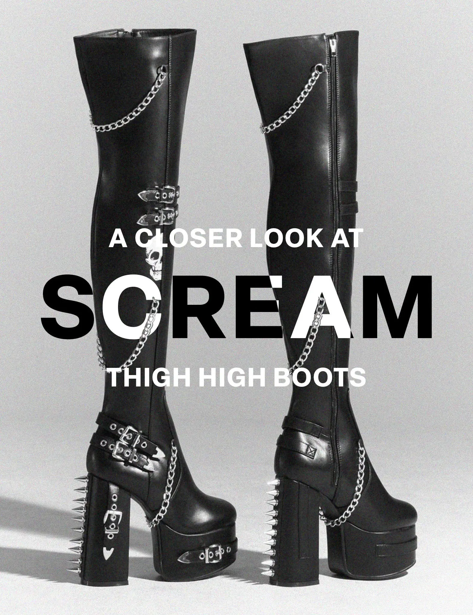 Scream Platform Thigh High Boots - Image 5