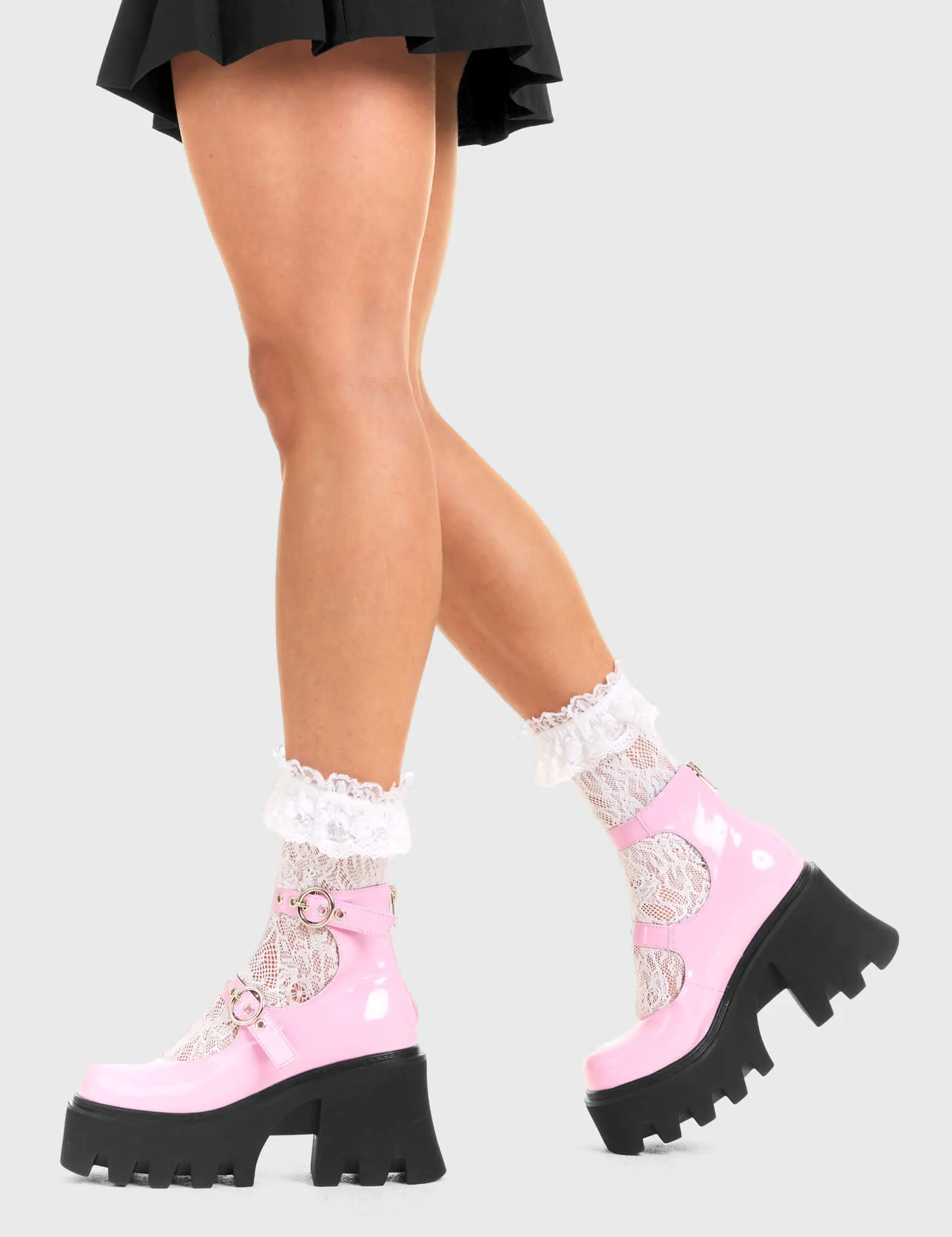 Slow Jamz Chunky Platform Ankle Boots - Image 3